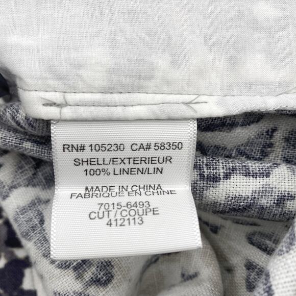 Joie Merci Animal Print Linen Tailored Shorts Neutral Gray Beige Size 6 - Picture 3 of 12